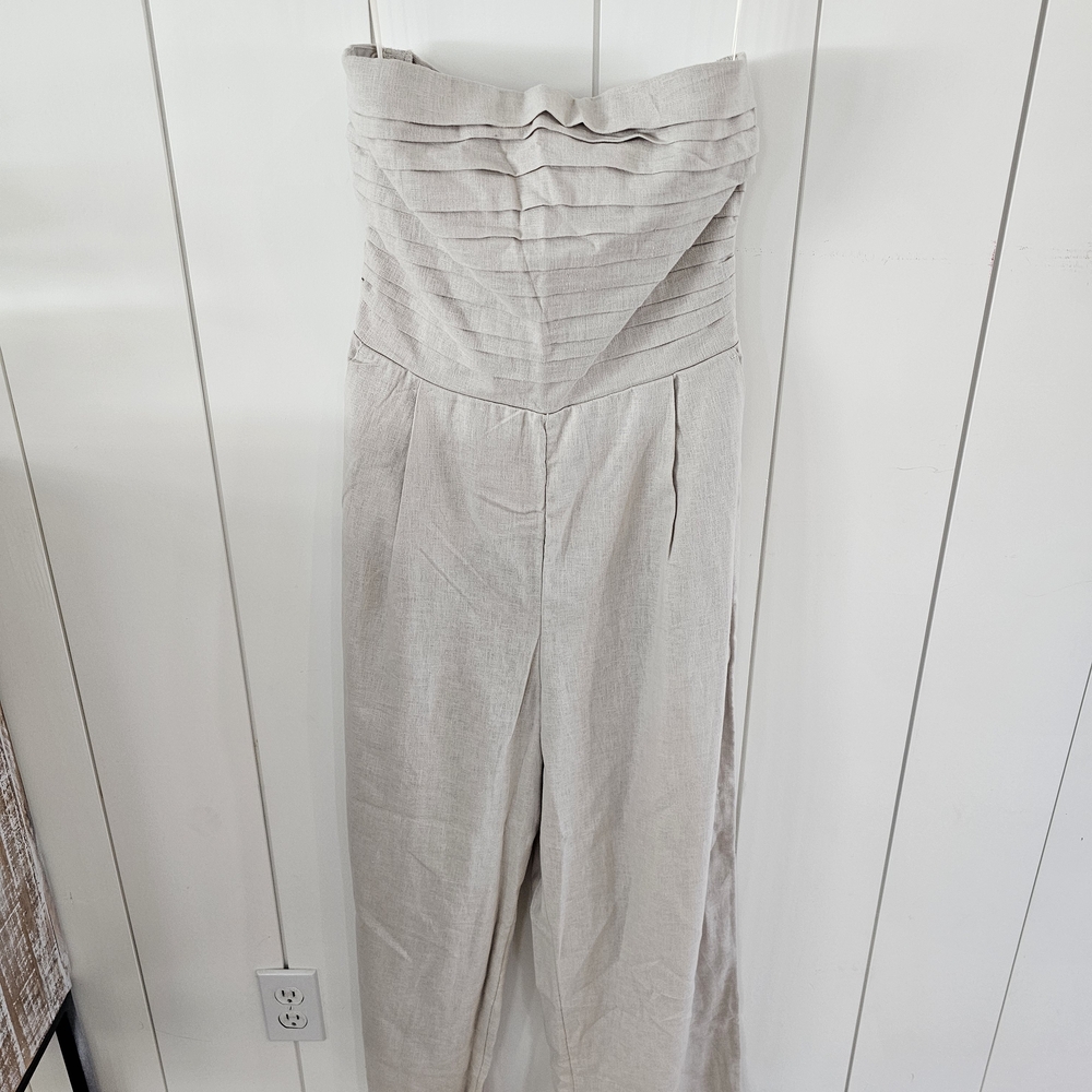 Abercrombie & Fitch Cream Jumpsuit